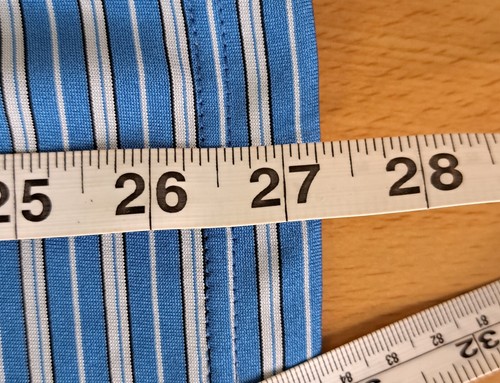 Haband Instadry Men's Polo Golf Shirt Small Blue Striped Short Sleeve Polyester - Picture 12 of 13