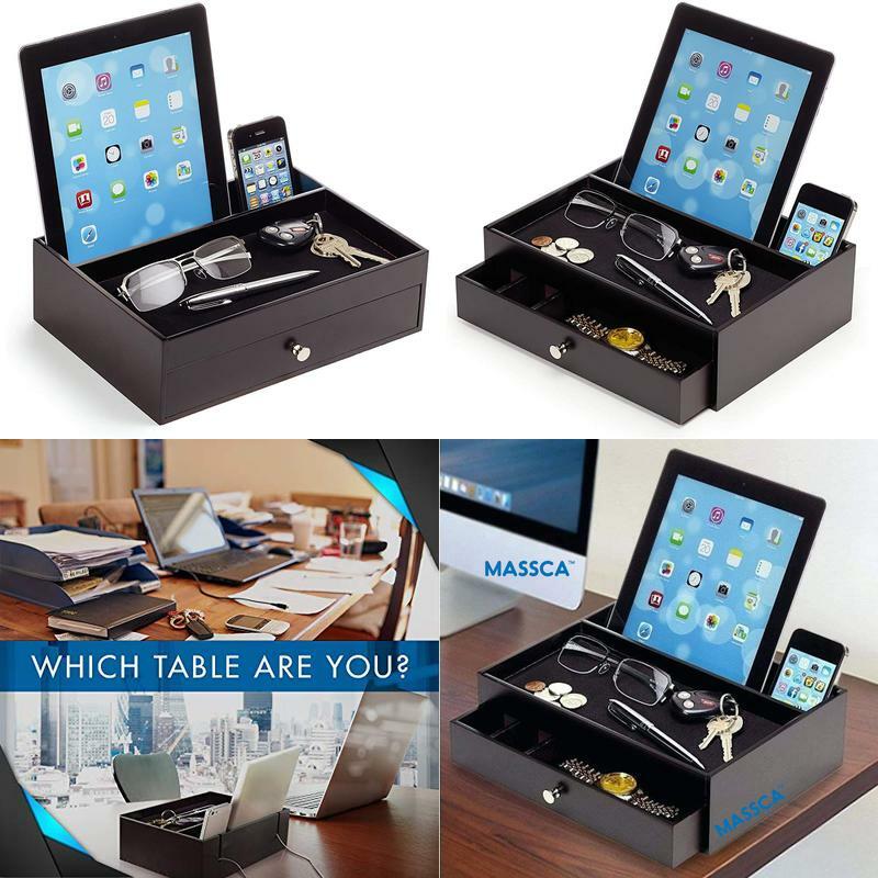 Phones And Other Electronic Devices Perfect Gift Idea Massca Original Valet Charging Station Multi Device Office Desk Organizer Perfect Nightstand Organizer Great For Your Wallet Keys Talkingbread Co Il