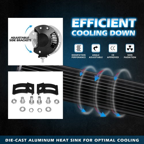 20inch LED Work Light Bar Flood Spot Combo for JEEP TRUCK Boat + Wiring Harness - Picture 6 of 16