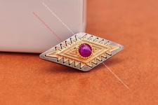 10X Western Gold Rhombus Leathercraft Belt Purple Bead Concho Studs Screwback