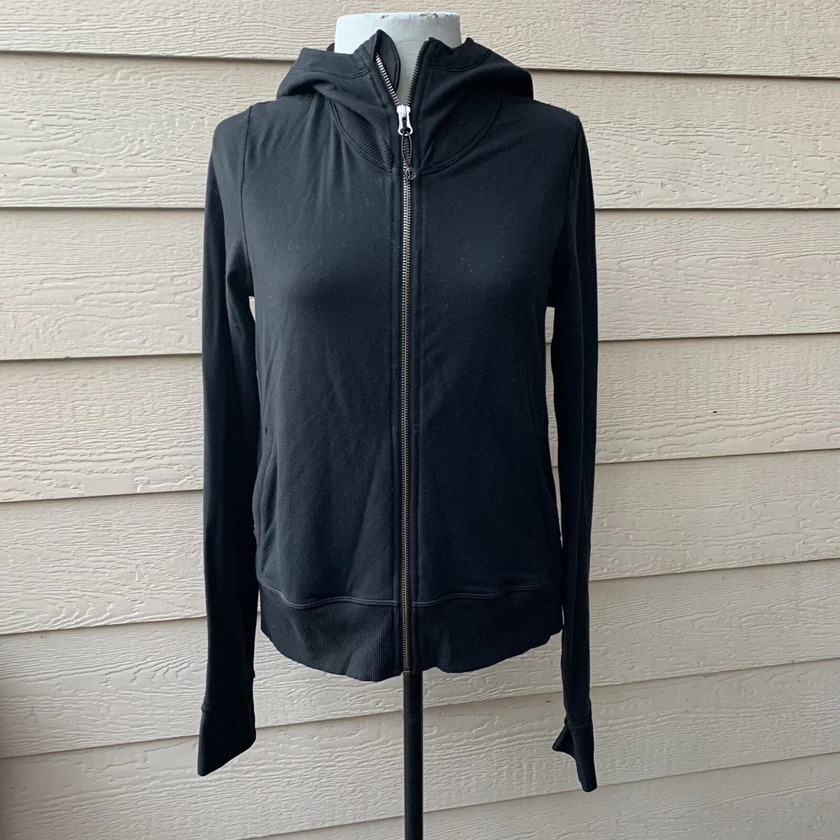 Lululemon Namaskar Hoodie Long Sleeve Women Black Jacket Athletic Exercise  8 | eBay