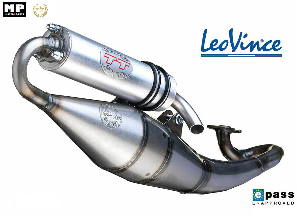 Pot d'échappement LeoVince TT Alu pour scooter Peugeot Ludix Blaster 50cc