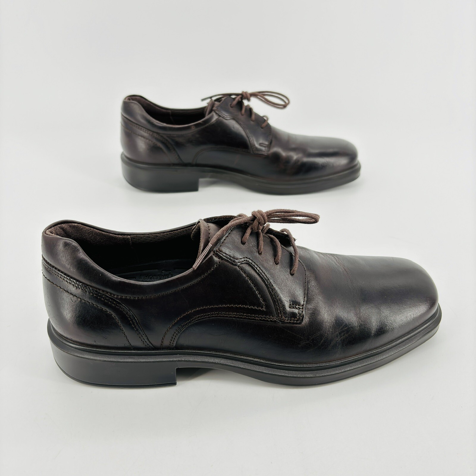 SAOLA Scarpe eleganti da uomo 9 9.5 43 Ecco Helsinki 2 Derby marrone scuro in pelle