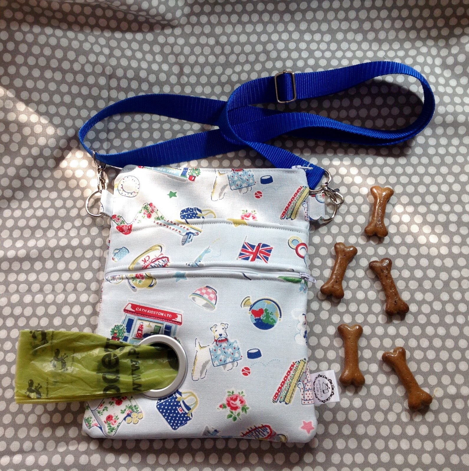 Dog walking cross body bag, Cath Kidston, Handmade (25th Anniversary
