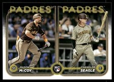 Chandler Seagle & Mason McCoy RC 2024 Topps Update US227 Rookie Combo Padres