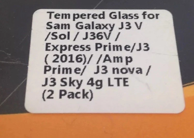 Протектор экрана Super Shieldz Premium закаленное стекло Samsung Galaxy J3 упаковка 2 шт. - Изображение 3 из 3