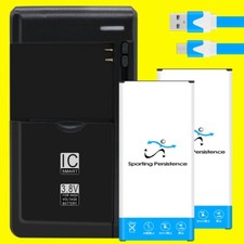 Large Capacity 2x 3980mAh Grade A Battery Charger f Samsung Galaxy J7 V SM-J727V