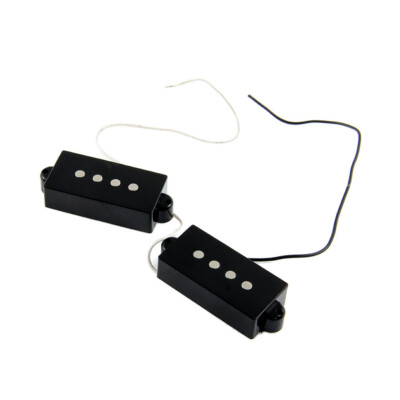 1 Paar 4-saitige Open Style Tonabnehmer für PB Gitarrenteile schwarz