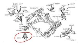 Genuine OEM Front Engine Motor Mount Nissan 07-12 Altima 2009-14 Maxima