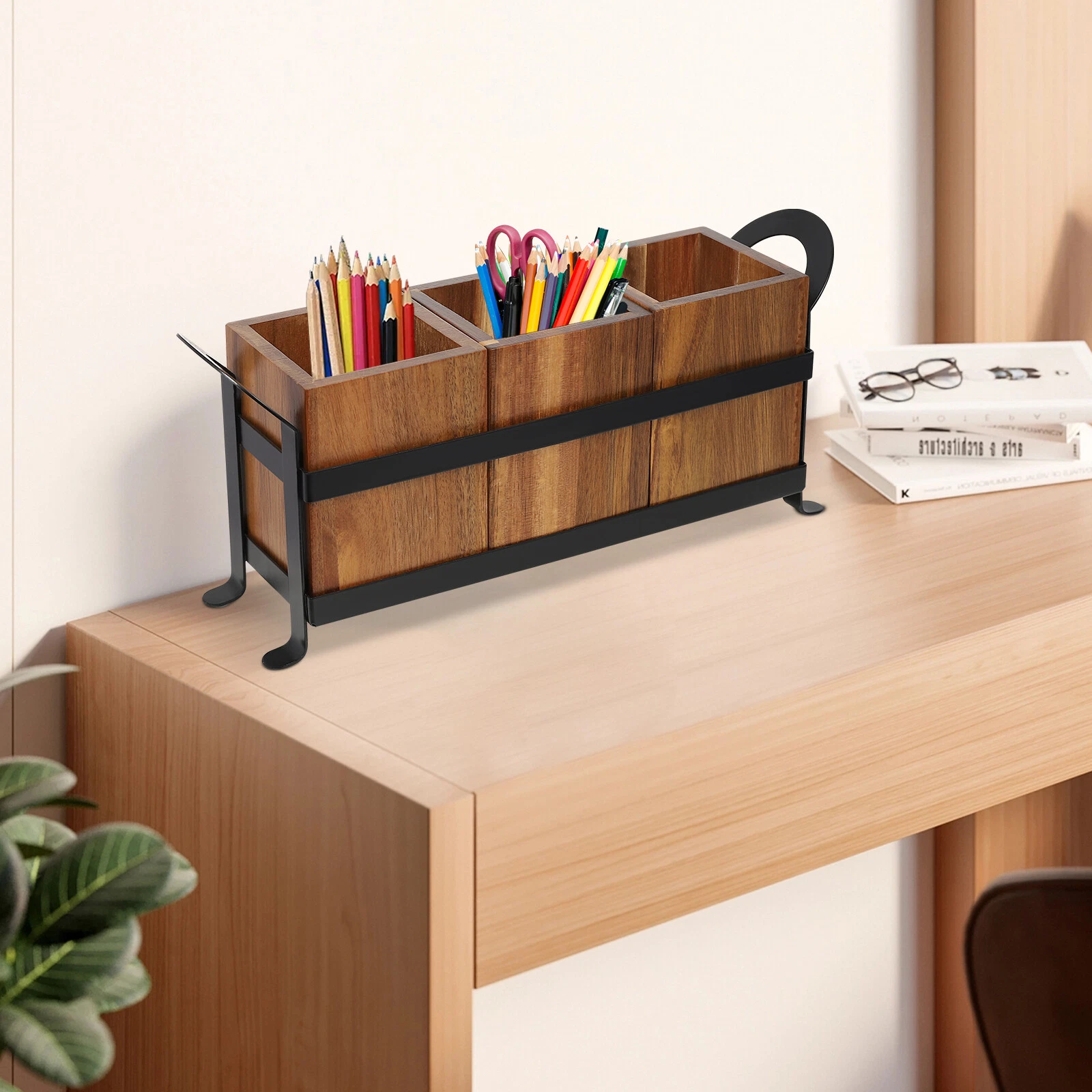 Utensil Cutlery Holder, Wooden Utensil Organizer, Kitchen Utensil Organizer