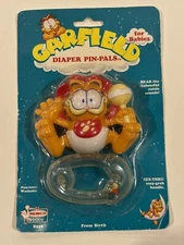 Garfield For Babies Diaper Pin-Pals Rattle 1990 Collectable Remco