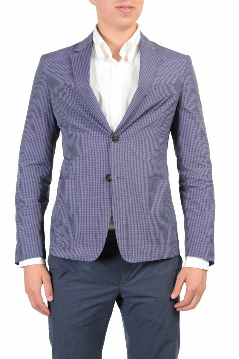 Мужской блейзер Prada в многоцветную клетку на двух пуговицах Размер 36 38 42 44 110090₽