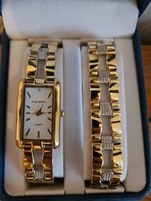 Ladies Watch And Bracelet Set Philip Mercier Gold with box NEW