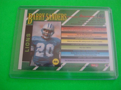 BARRY SANDERS (DETROIT LIONS) SINGLE CARD(S) YOU CHOOSE - Picture 6 of 70
