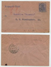 73155 - Ganzsache RU 8 - Rohrpost-Brief - Berlin 2.7.1919 - Redaktion Germania