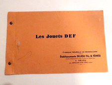 Les Jouets Def Dejou Tres Rare Premier Catalogue 1939 Complet et Superbe Etat