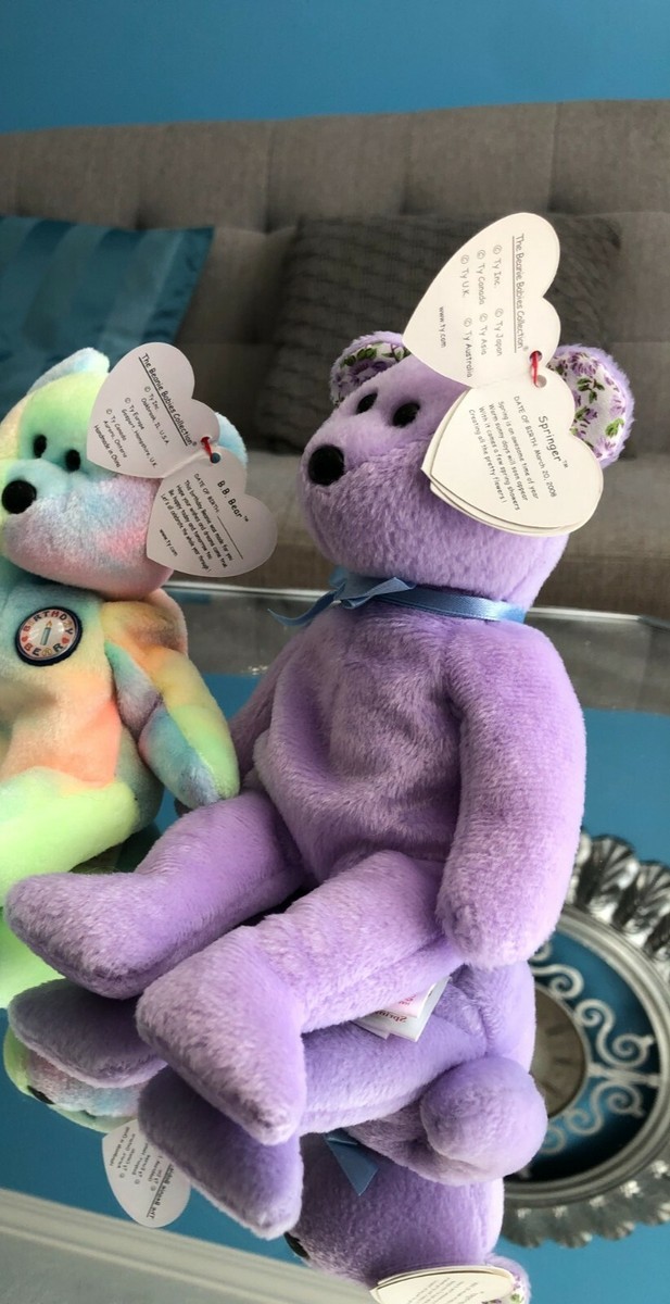 Purple Springer beanie baby DOB March 20, 2008 | eBay