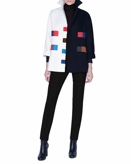 AKRIS Colorama Bi-color Cashmere Double Face Coat SZ 34 =US 2 (Fits S-M) RT$5.5K image 4