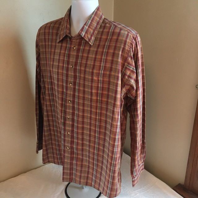 Vtg NYSE New York Sportswear Exchange Mens Multicolor Plaid Shirt XL