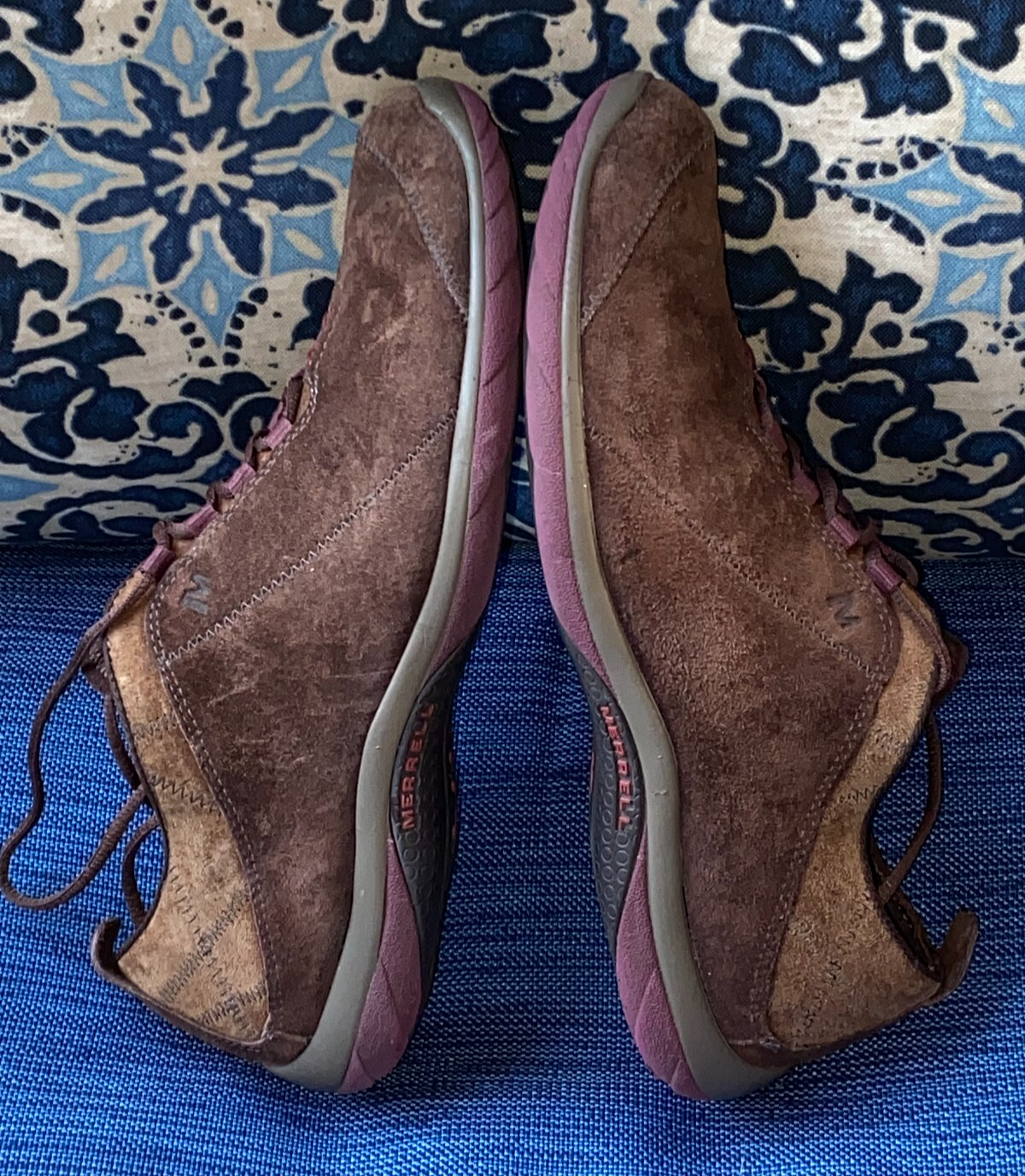 !WOW! Scarpe vintage donna taglia 8 MERRELL ellisse caffè chicco camoscio marrone