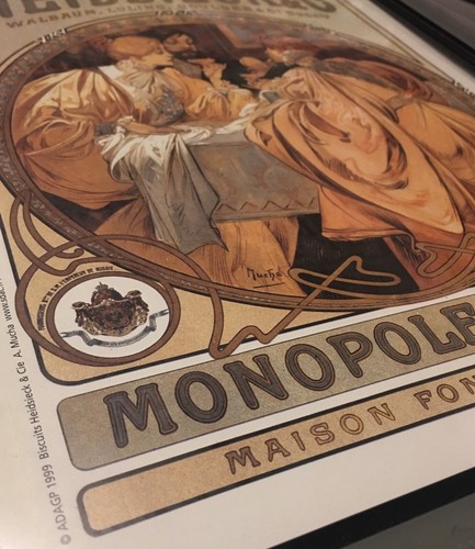 Alphonse Mucha Heidsieck & Co Lithograph #624 Monopole Reims 1785 13x9 - Picture 6 of 12