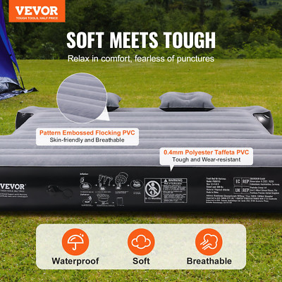 Truck Bed Air Mattress 5.5-5.8 ft w/Pump Pillows Bag for RAM F150 Silverado