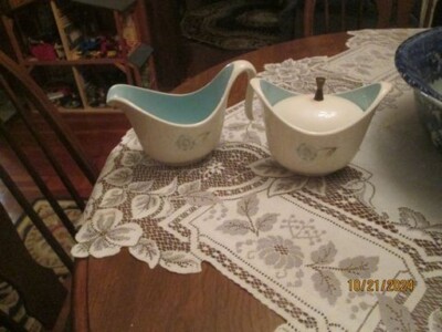 Vintage Taylor Smith & Taylor Ever Yours Boutonniere Cover sugar and Creamer set