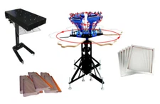 TechTongda 6 Color 6 Station Screen Printing Kit Micro Registration Press USA