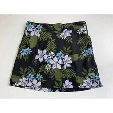 Speedo Women's Black Tropical Floral Print Skort Size S Small