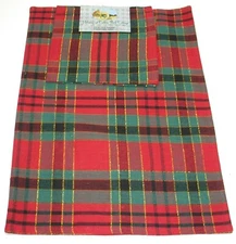 Cotton Park Cottage 100% Cotton Placemat & Napkin Set ~ Festivity Plaid NEW