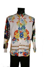 Men's Shirt Long sleeve 100 Viscose ,Classic Fit Made In Italy Art.517