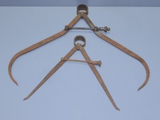 -1 COMPAS D'EPAISSEUR & 1 COMPAS de MARINE ANCIENS outils anciens collection   D