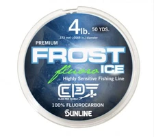Clam FROST ICE 100% Fluorocarbon Ice Fishing Line Clear 8 LB Test