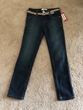 Girls Size 10 Straight Cut Jeans With Belt Bongo