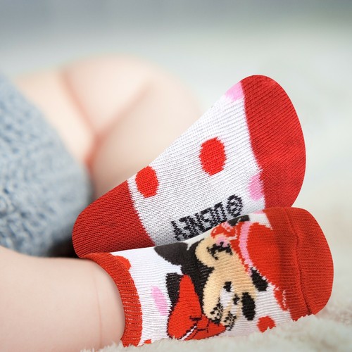 Disney 12-Pair Baby Socks, Minnie Mouse Infant Socks, Newborn Socks ages 0-24M - Picture 2 of 5