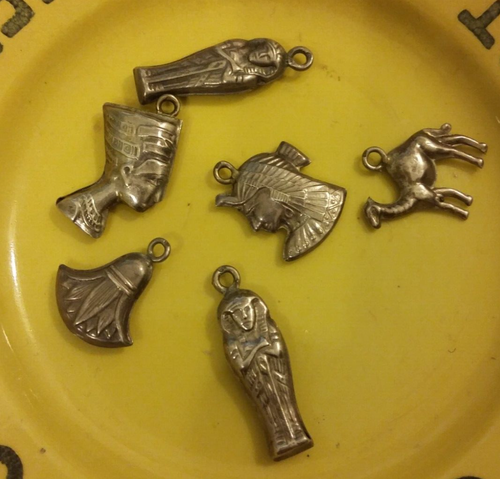 Vintage Silver Charms various 800 silver 1970s