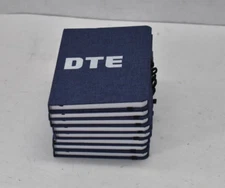 Lot of 8 DTE Journal Notebooks 5" x 7" Hardcover Writing Journals Blue/White
