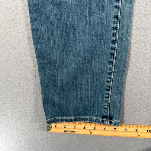 Seven7 Straight Leg Jeans Womens 10 Blue Medium Wash Comfort Heavyweight Stitch - Picture 7 of 16