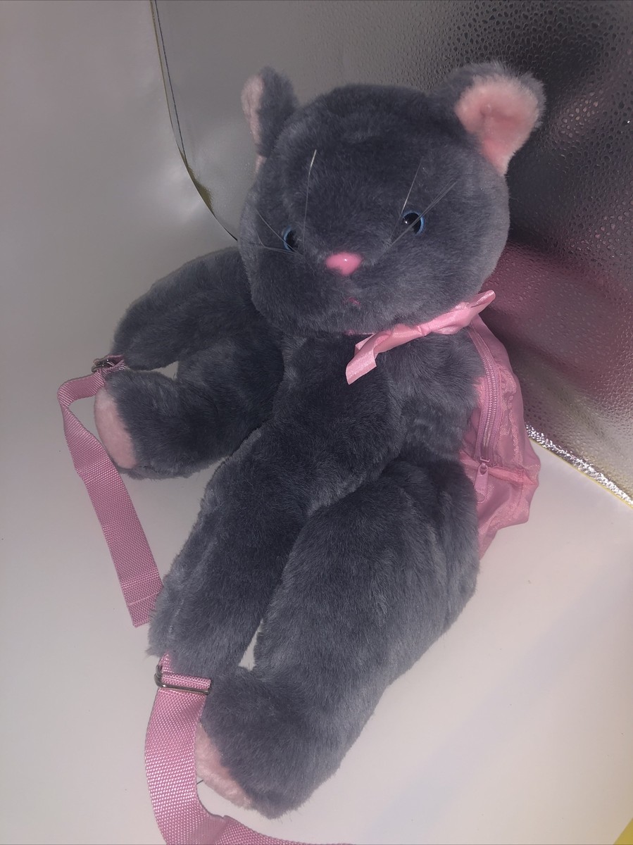 Vintage 1980s HUG-A-PET Dover BackPack Plush Rare Kitty Cat  display picture 1