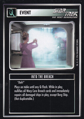 1996 Star Trek TNG CCG Event Into The Breach (Excellent)