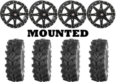 Kit 4 High Lifter Out&Back Max Tires 30x10-14 on High Lifter HL10 Black VIK