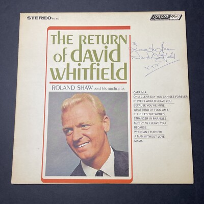 David Whitfield SIGNED By Ruby Murray, Dave Whitfield (12'' Vinyl Record, 1966)