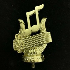 Music Theme, Trophy Topper Figure, Metal, Gold Color, 3 3/4"