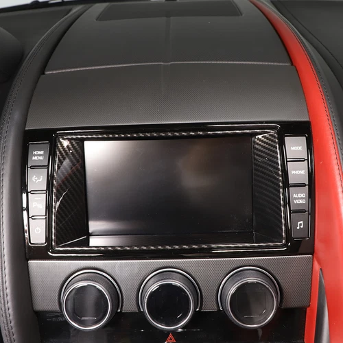 Cubierta de embellecedor de consola de tablero interior de fibra de carbono ABS para Jaguar F-TYPE 2013-2024 - Imagen 11 de 44