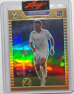 LEAF 2023 PRO SET METAL VINICIUS JUNIOR L/E GOLD 16/199 SOCCER FUTBOL CARD PSG62