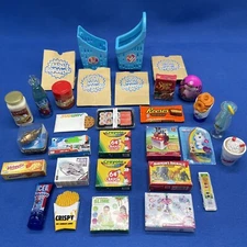 Zuru Mini Brands Food And Toys Mixed Lot Of 31pcs Crayons Slurpee Paper Bags MLP