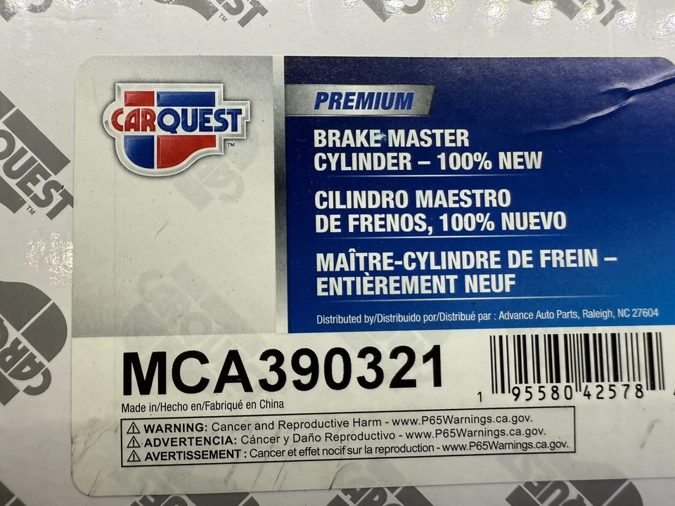 Brake Master Cylinder CARQUEST MCA390321 - Image 4 of 4