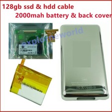 128GB SSD 2000mAh battery Case for iPod Classic 1.8" MK1634GAL MK8022GAA HDD