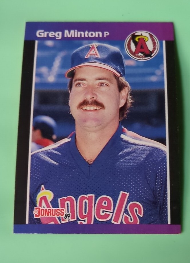 1989 Donruss Greg Minton #490 Baseball Card - California Angels