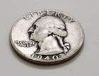 1940 Washington Quarter • 90% Silver • Circulated • X147